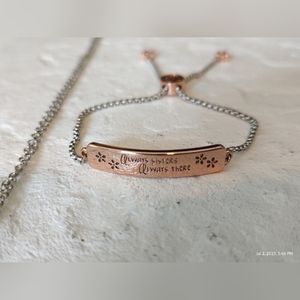 "Always Sisters Always There" Silver/Gold Bracelet